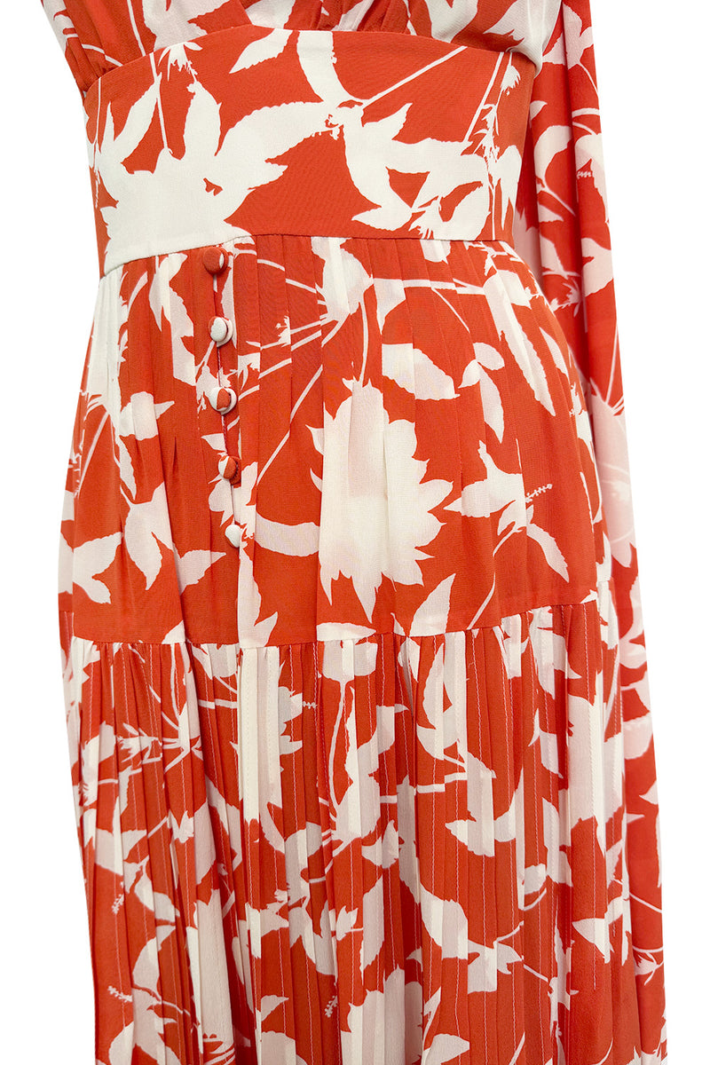 Prettiest Spring 2020 Oscar de la Renta by Laura Kim & Fernando Garcia Silk Print Halter Dress