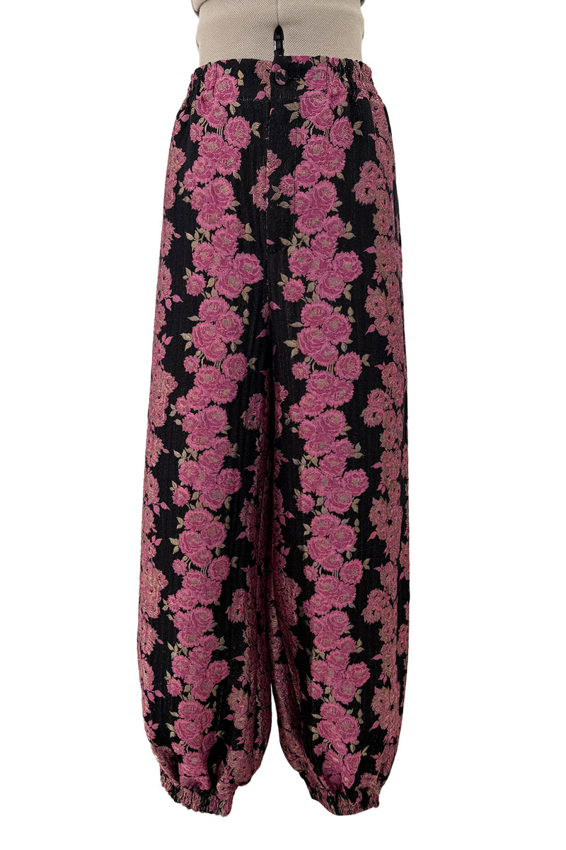 Custom Gucci by Alessandro Michele Pink & Black Metallic Pant & Jacket Set