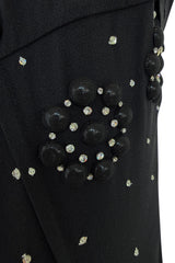 Spring 2007 Christian Dior by John Galliano Black Strapless Inner Corset Dress w Rhinestones & Beads