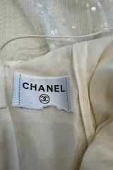 Chanel c.1997 Sequin with Thigh High Slit - 13.5" W
