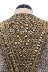 Documented & Rare Fall 2004 Alexander McQueen Tweed Pant Suit w Elaborately Embellished Jacket