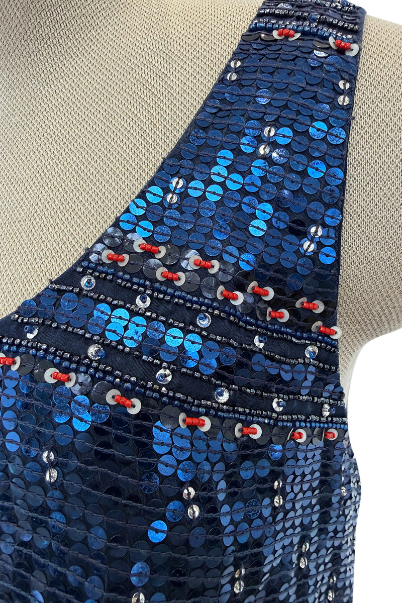 Fantastic Fall 1998 Giorgio Armani Runway, Ad Campaign & Exhibit Silk Skirt w Sequin Tank Top Set