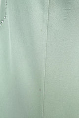 Fabulous Spring 2004 John Galliano Pale Mint Green Bias Cut Slip Dress w Rhinestone Detailing