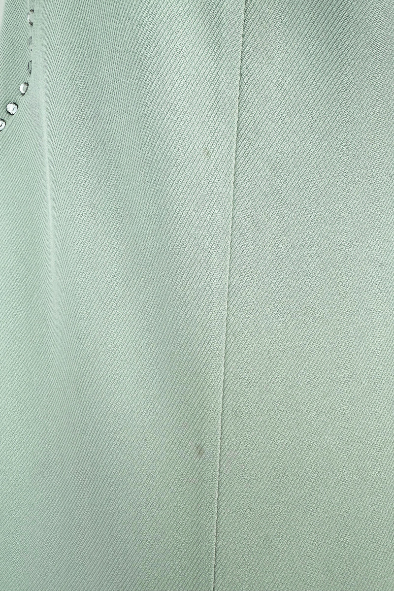 Fabulous Spring 2004 John Galliano Pale Mint Green Bias Cut Slip Dress w Rhinestone Detailing