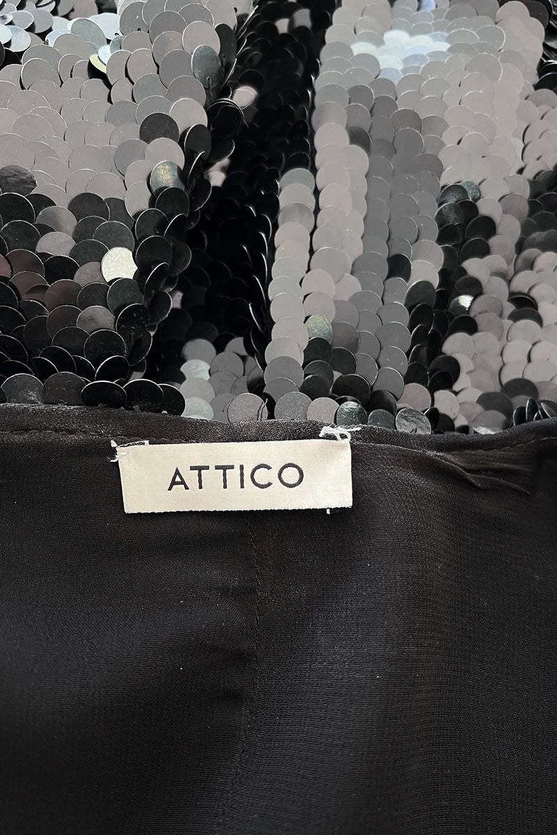 Fabulous Spring 2017 Attico Runway Look 25 Large Black Sequin Paillette Wrap Coat or Dress