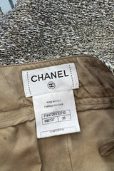 Incredible Fall 2012 Chanel by Karl Lagerfeld Runway Look 43/46 Metallic Gold & Silver Cropped Pants