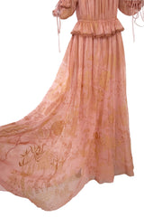 Spring 2017 Valentino by Pierpaolo Piccioli Runway Look 39 Zandra Rhodes Printed Silk Chiffon Dress