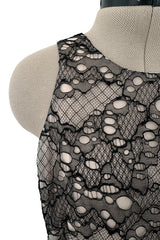 Spring 2012 Alexander McQueen by Sarah Burton Black Lace Dress w Fabulously Full Lower Skirting