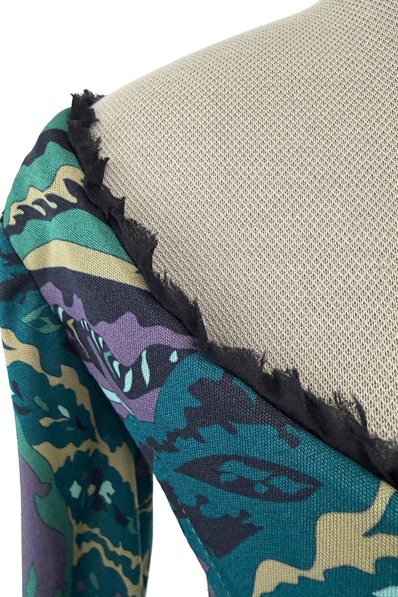 Fabulous Fall 2011 Emilio Pucci by Peter Dundas Runway Look 3 Green Print Corset Front Dress