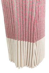 Iconic Spring 2017 Celine by  Pheobe Philo Pale Red-Pink & Ivory Knit Sweater Dress w Exaggerated Ribbing