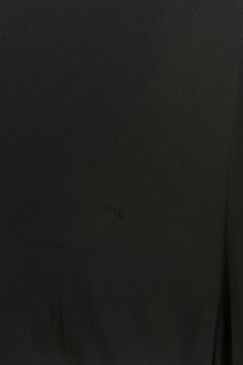 Incredibly Rare 1970s Holly’s Harp Bias Cut Black Jersey Dress w Crossed over Plunging Front