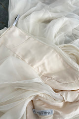 Outstanding Cruise 2010 Christian Dior by John Galliano Runway Version in White Silk Chiffon Draped Dress