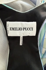 Spring 2010 Emilio Pucci by Peter Dundas Runway Look 24 Blue Printed Silk Chiffon & Sequin Dress