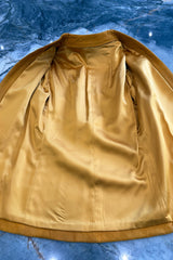 Late 1960s Christian Dior by Marc Bohan Chic Mustard Coloured Short Sleeved Soft Suede Jacket & Belt