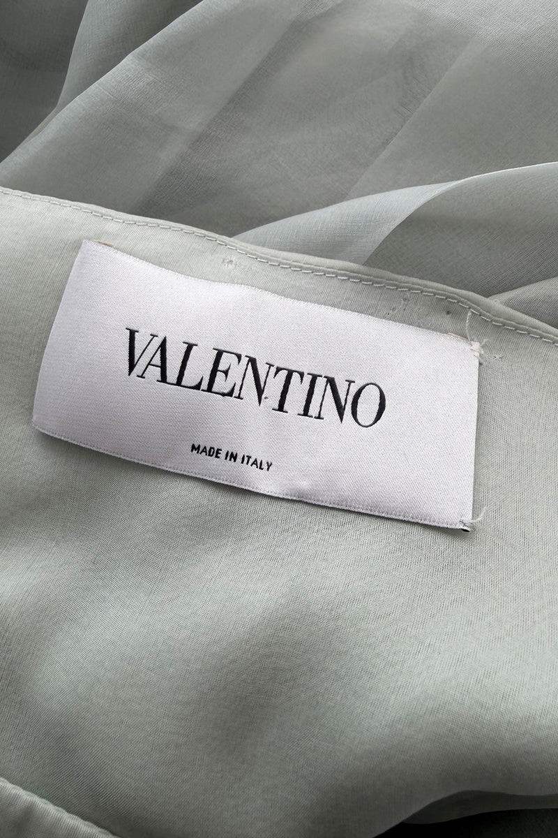 Prettiest Resort 2009 Valentino by Alessandra Facchinetti Look 16 Palest Dusty Green Silk Organza Dress