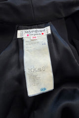 Iconic Spring 1998 Yves Saint Laurent Runway Wrap Tuxedo Dress w High Wrap Over Slit