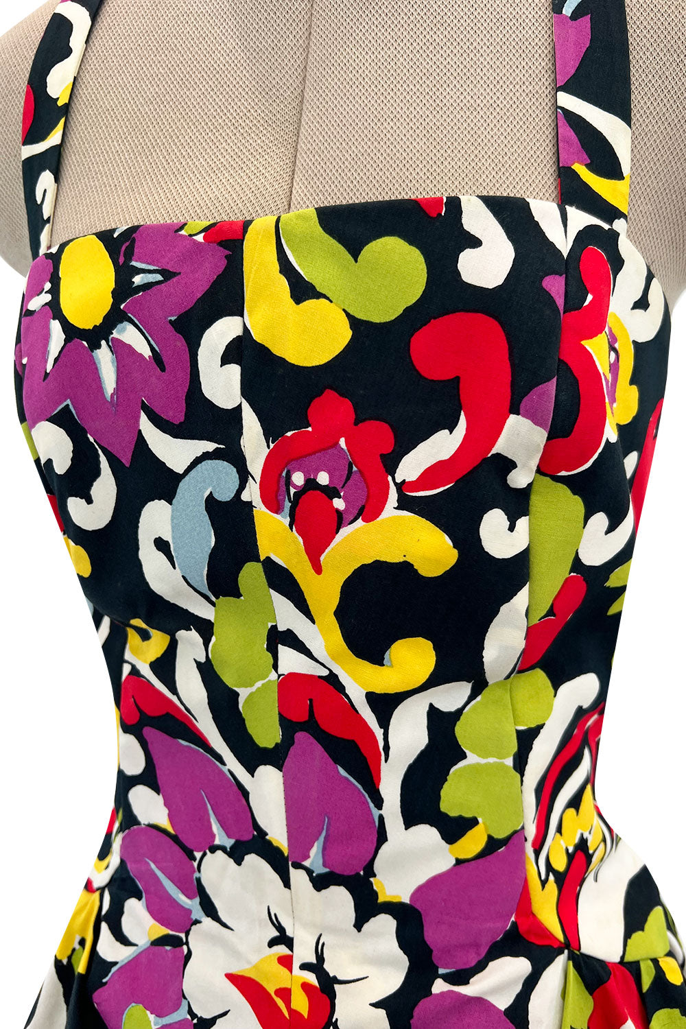 Gorgeous Resort 1993 Christian Lacroix Crisp Cotton Floral Print