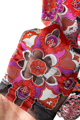 Fantastic Spring 2012 Emilio Pucci by Peter Dundas Runway Look 10 Coral Print Open Back Dress