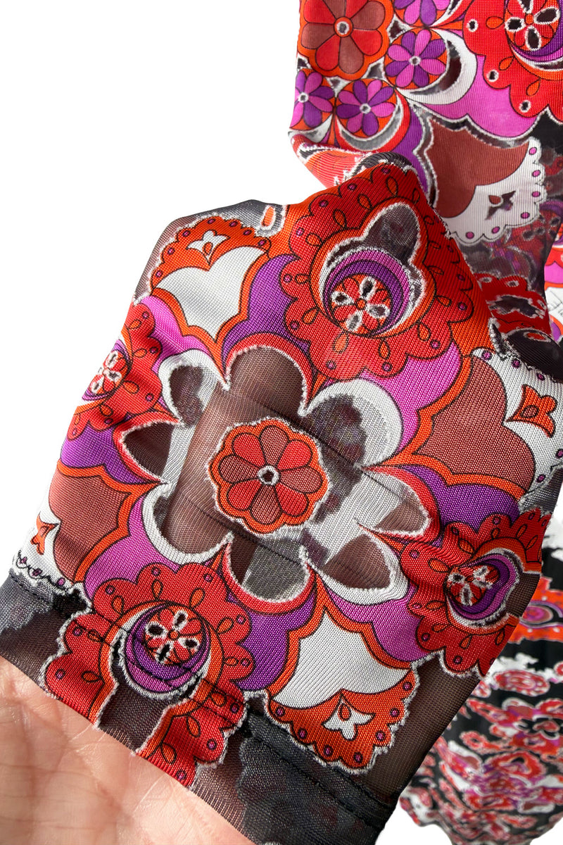 Fantastic Spring 2012 Emilio Pucci by Peter Dundas Runway Look 10 Coral Print Open Back Dress