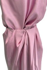 Prettiest Early 1990s Emanuel Ungaro Haute Couture Rose-Pink Silk Wrap Skirt & Tank Top Set Dress