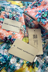 Prettiest Spring 2014 Mary Katrantzou Runway Look 19 Printed Beaded Mini Dress w Full Skirt