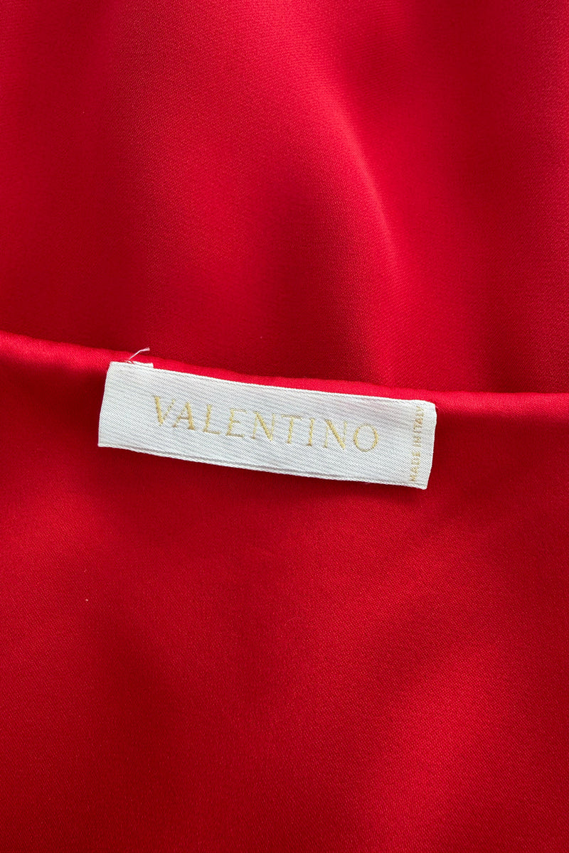 Prettiest 2000s Valentino by the Original Mr Valentino Red Dress w Bows & V Front