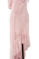 Spring 2005 Chanel by Karl Lagerfeld Runway Softest Pale Pink Floating Silk Chiffon Dress