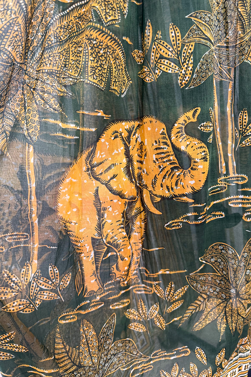 Spring 2016 Valentino by Pierpaolo Piccioli & Maria Grazia Chiuri Runway Elephant Printed Cotton Dress