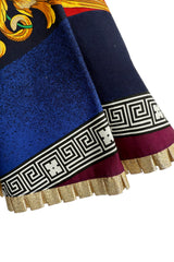 Iconic Spring 1992 Versace by Gianni Versace Jeans Couture Floral Print Full Skirt Halter Mini Dress