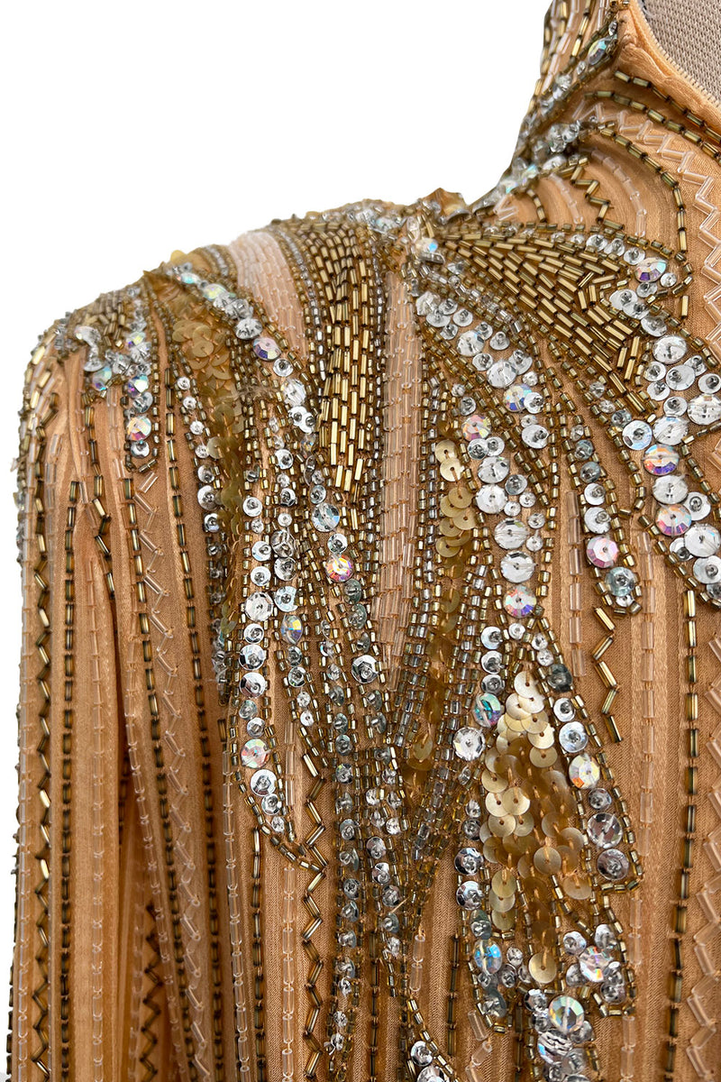 Incredible 1980s Bob Mackie Beaded Sequin Rhinestone Detailed