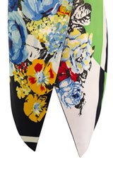 Very Rare Spring 1993 Versace by Gianna Versace Runway & Lookbook 'Miami Collection' Floral Print Silk Vest