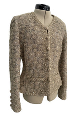 Spring 2000 Balmain Haute Couture by Oscar de la Renta Elaborate Jacket & Matching Skirt