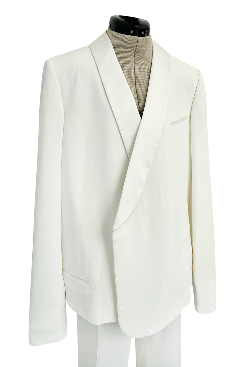 Minimalist Resort 2011 Celine by Phoebe Philo Runway Look 23 White Jacket & Pant Suit