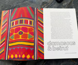 Fantastic 1970 Thea Porter w Documented Print by Sandra Munro Silk Chiffon Mini Dress w Ultra Wide Sleeves