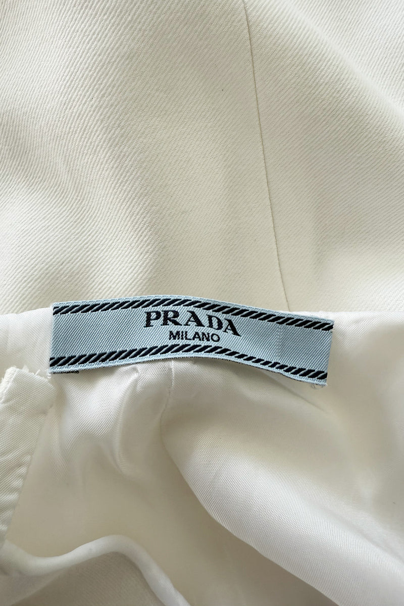 Exceptional Spring 2011 Prada by Miucci Prada Runway Look 27 & Ad Campaign Embroidered & Beaded White Dress