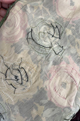 Gorgeous 1950s David Hart Organza Covered Cotton Floral Print Dress w Sequin Detailing