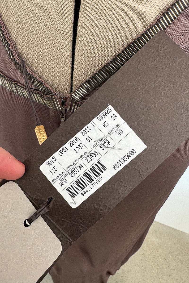 Gucci 2010-11 Deep Mauve Backless Jersey Dress