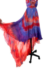 Gorgeous Spring 2015 Emilio Pucci by Peter Dundas Runway Look 36 Tie Dye Beaded Silk Chiffon Dress