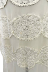 Prettiest Spring 2005 Christian Dior by John Galliano Knit & Silk Chiffon Ivory Dress