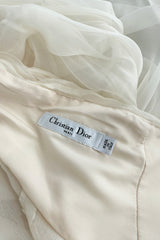 Cruise 2010 Christian Dior by John Galliano Runway Version in White Silk Chiffon Draped Dress