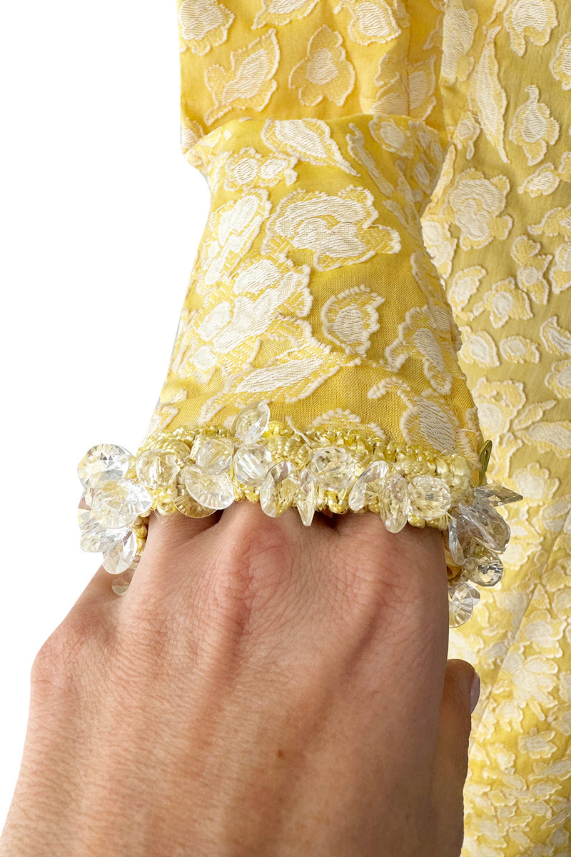 Prettiest 1960s Yves Saint Laurent Stoffler Fabrics Yellow Brocade Dre – Shrimpton Couture