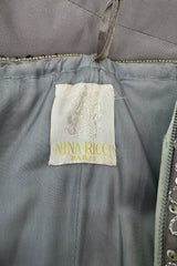 Incredible Fall 1996 Nina Ricci by Gerard Pipart Haute Couture Runway Strapless Silver & Gold Dress