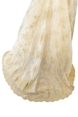 Dreamist Spring 2012 Alexander McQueen by Sarah Burton Soft Gold Lace on Ivory Net Wedding Dress