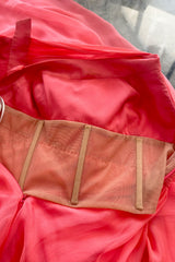 Exquisite Spring 2008 Versace by Donatella Versace Runway Look 52 Coral Pink Silk Chiffon Dress