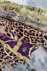 Fall 2004 Roberto Cavalli Runway Look 31 Multiple Prints & Layered Silk Chiffon Great Coat Jacket