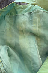 Rare Spring 1964 Cristobal Balenciaga Haute Couture Pale Mint Green Sculpted Silk Taffeta Dress
