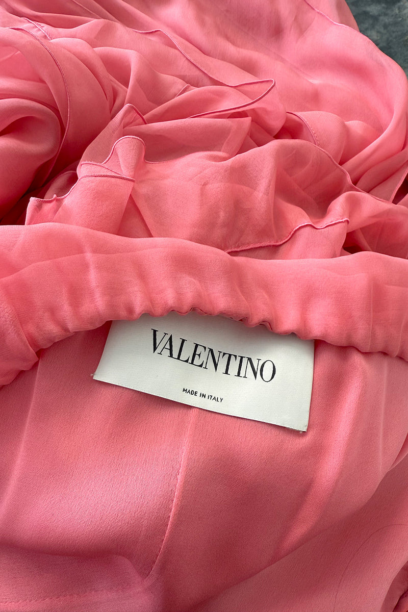 Fall 2010 Valentino Maria Grazia Chiuri & Pierpaolo Piccioli Runway Look 37 Off Shoulder Ruffle Dress