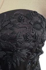 Fall 2008 Alexander McQueen 'The Girl Who Lived in a Tree' Strapless Draped Silk Dress w Elaborate Beading