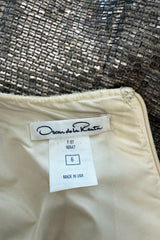 Superb Fall 2007 Oscar de la Renta Runway Look 38 Sequin & Bead on Ivory Boucle Wool Runway Dress