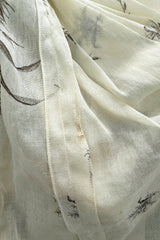 Spring 2004 Prada by Miuccia Variation on Look 52 Printed Ivory Strapless Cotton Dress